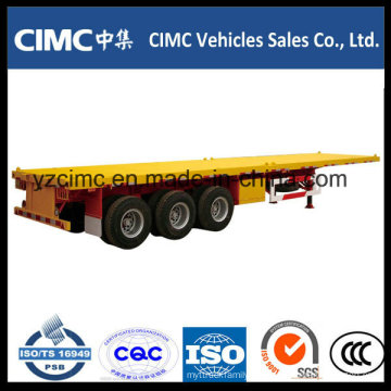 Semirremolque Cimc 40FT de plataforma plana con neumáticos sencillos